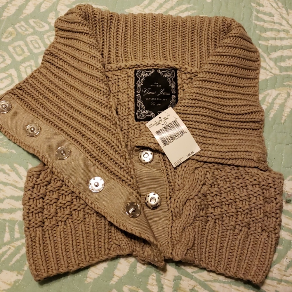 Guess Jeans Beige Knitted Vest